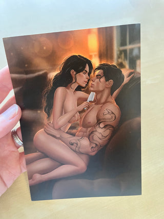 LIMITED EDITION - The Invite - NSFW - Art Print **Note: actual product does not include black hearts covering body parts